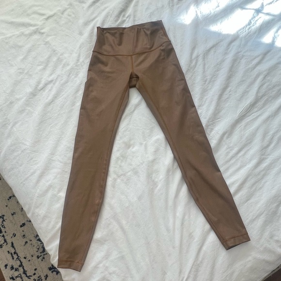 Lululemon wunder under smooth high rise copper matte metallic leggings 4 - Picture 5 of 16